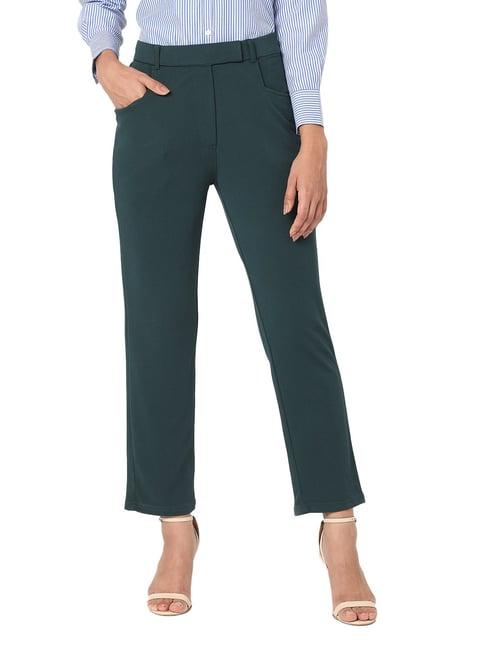 smarty pants teal straight fit trousers