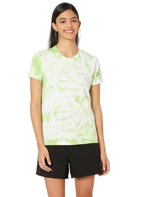 smarty pants lime green tie - dye t-shirt