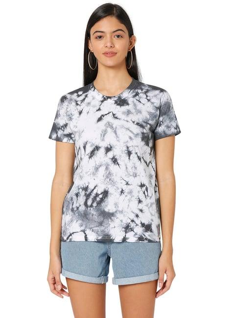 smarty pants white & black tie - dye t-shirt