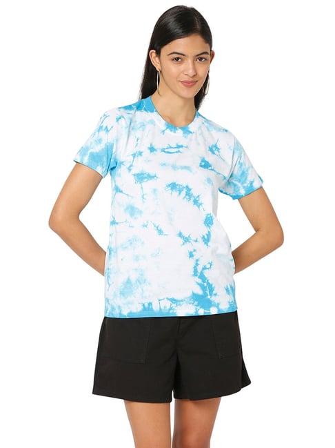 smarty pants blue & white tie - dye t-shirt