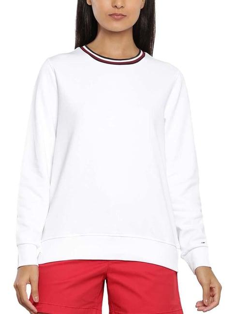 tommy hilfiger optic white regular fit sweatshirts