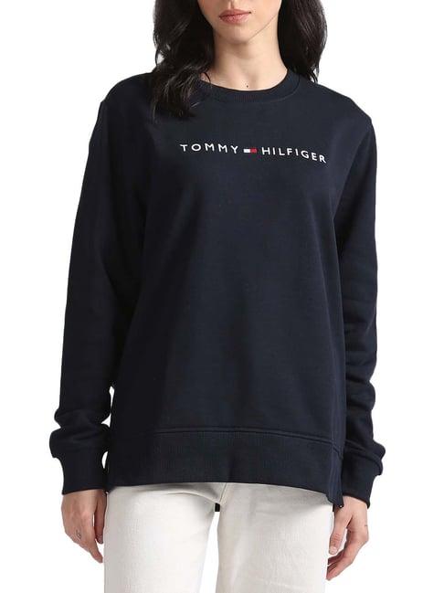 tommy hilfiger navy logo regular fit sweatshirt