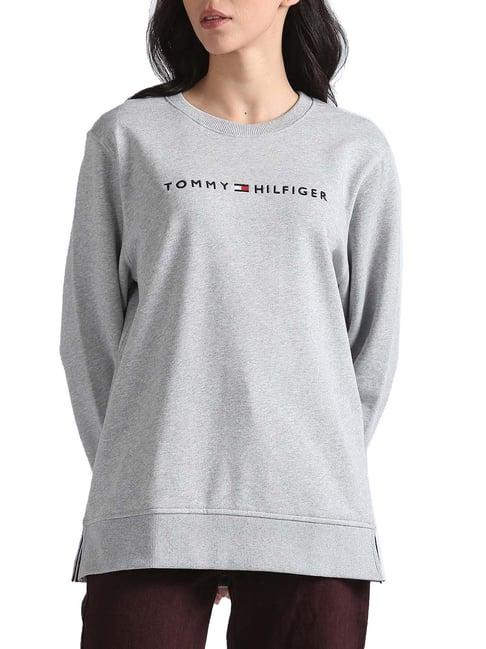 tommy hilfiger grey logo regular fit sweatshirt