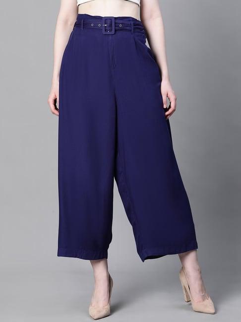 oxolloxo navy relaxed fit mid rise pants