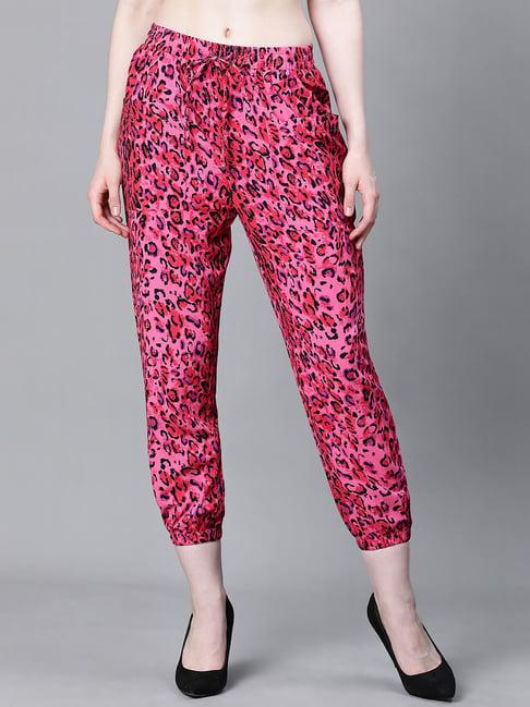 oxolloxo multicolor animal print mid rise pants