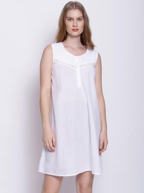 oxolloxo white cotton night dress