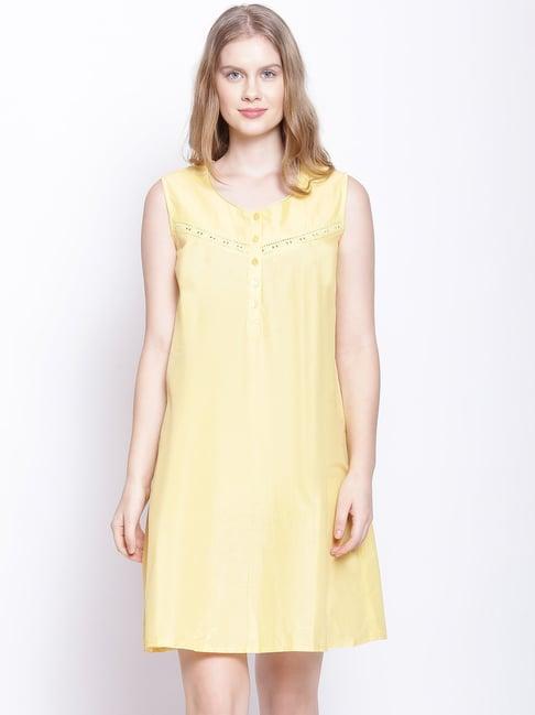 oxolloxo yellow cotton night dress