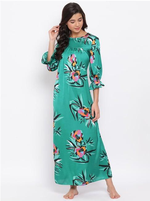 oxolloxo green floral print nighty