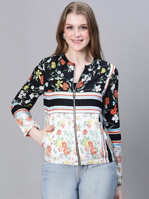 oxolloxo multicolor floral print na bomber jacket