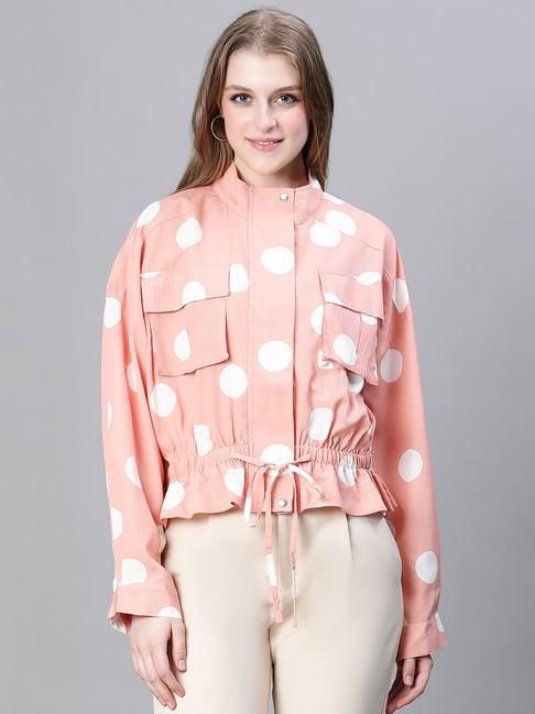 oxolloxo peach & white polka dot jacket