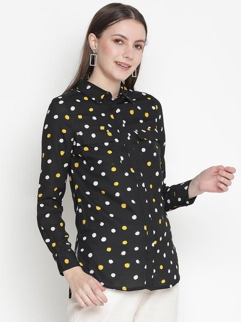 oxolloxo black polka dot shirt