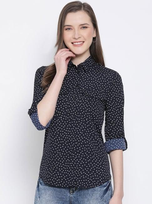 oxolloxo navy printed shirt