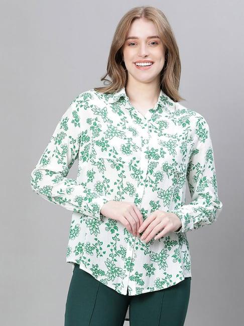 oxolloxo green floral print shirt