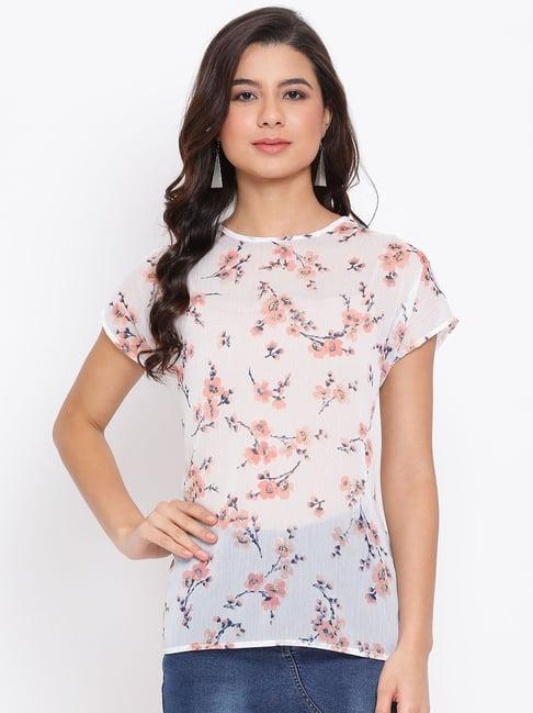 oxolloxo off white floral print top