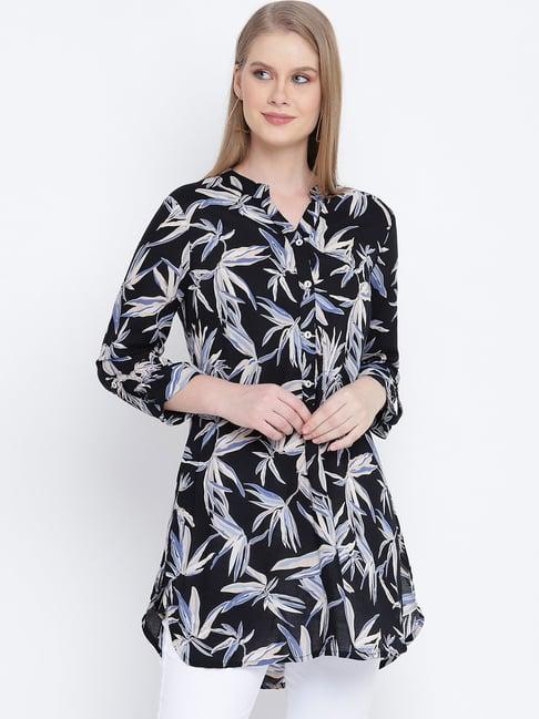 oxolloxo black printed tunic