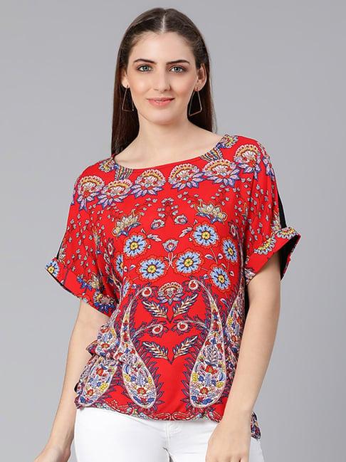 oxolloxo red floral print top