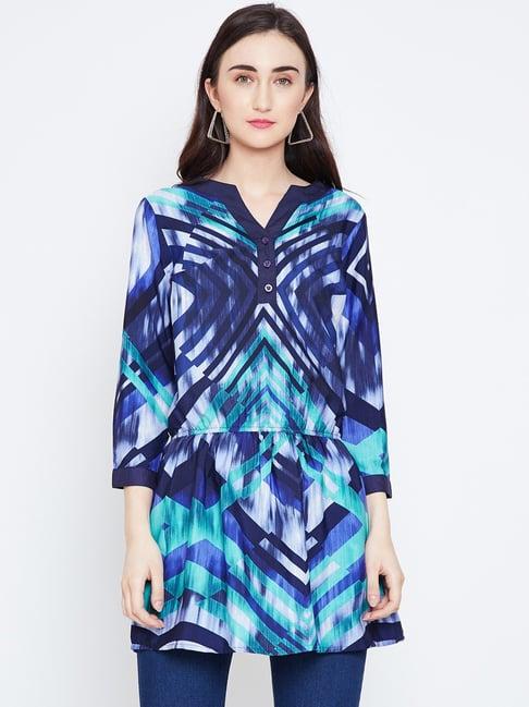 oxolloxo blue printed tunic