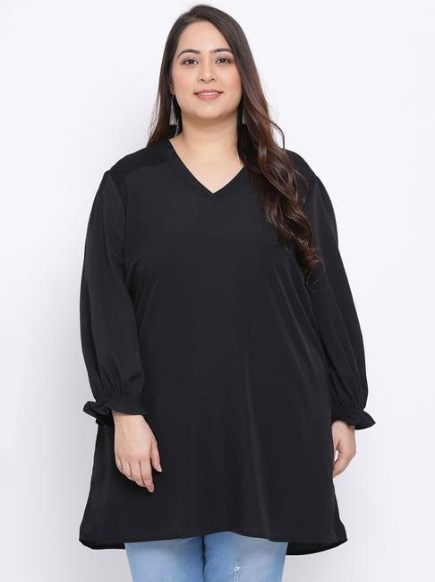 oxolloxo black relaxed fit tunic