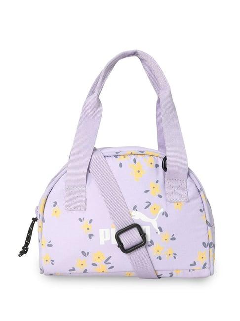 puma vivid violet polyester printed handbag