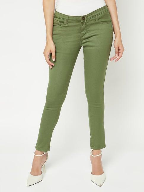 crimsoune club olive blended slim fit slim fit mid rise jeans