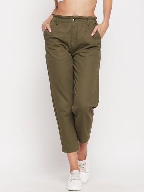 madame olive relaxed fit mid rise trousers