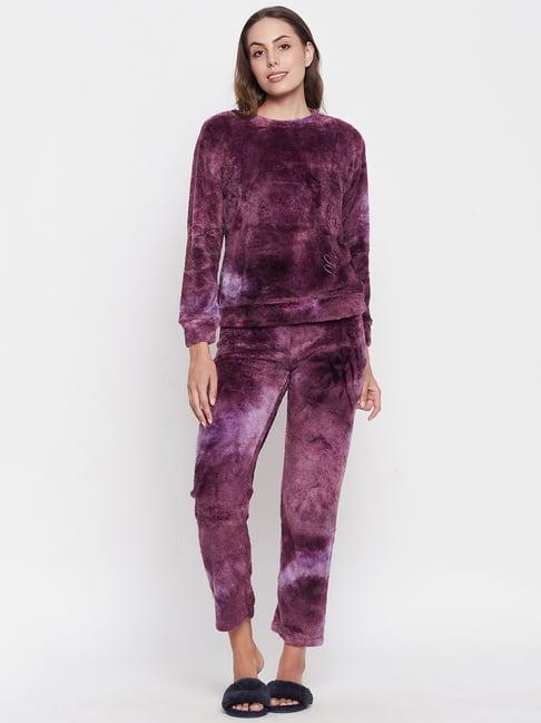 madame purple sweatshirt with pants