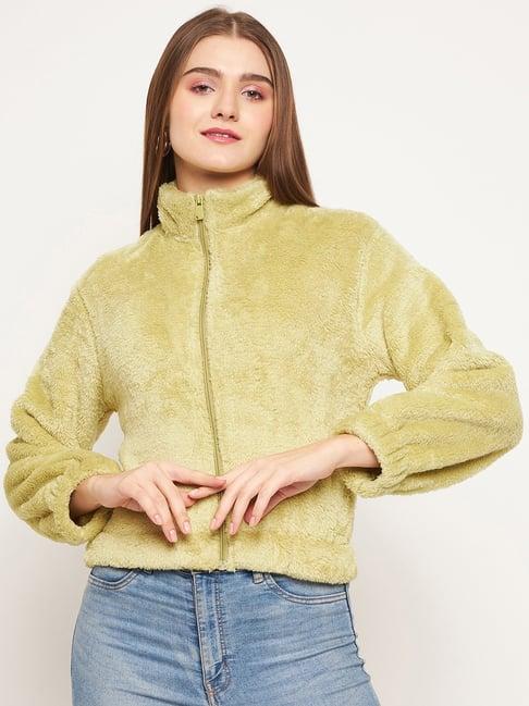 madame light green regular fit sweatshirt