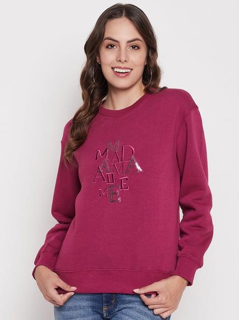 madame purple embellished sweatshirt