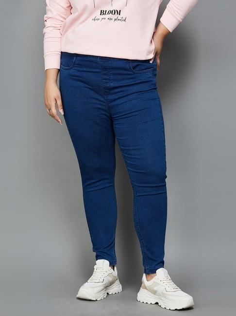 nexus by lifestyle blue cotton mid rise jeans