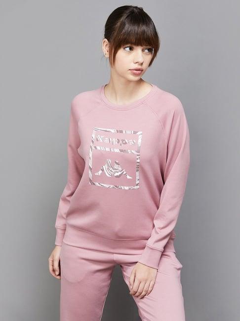 kappa pink printed sports sweatshirt