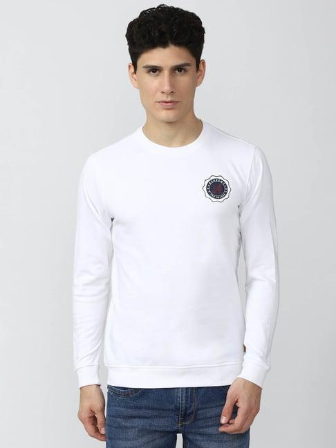 academy by van heusen white slim fit sweatshirt