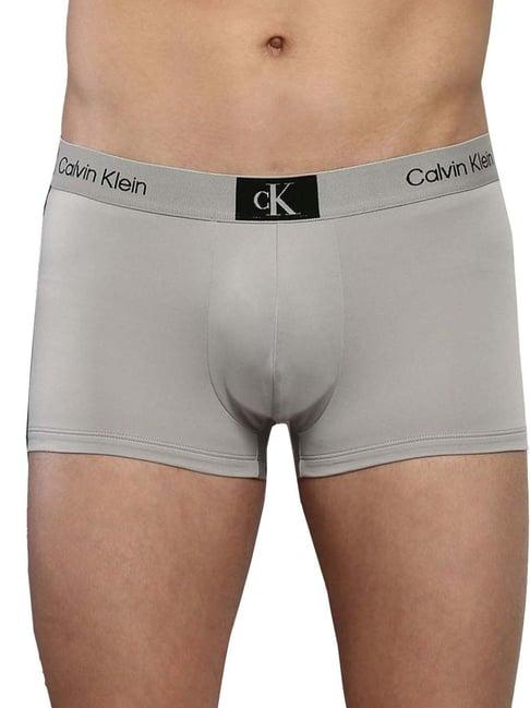 calvin klein casper blue regular fit logo printed trunks