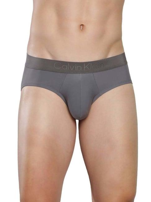 calvin klein grey sky relaxed fit logo printed briefs