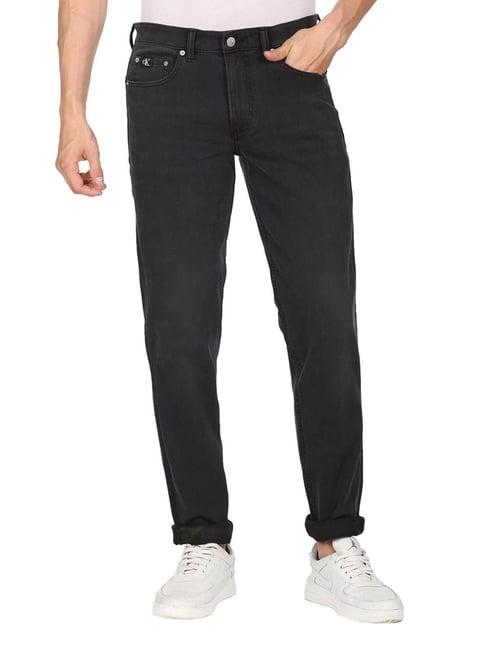 calvin klein black regular fit jeans