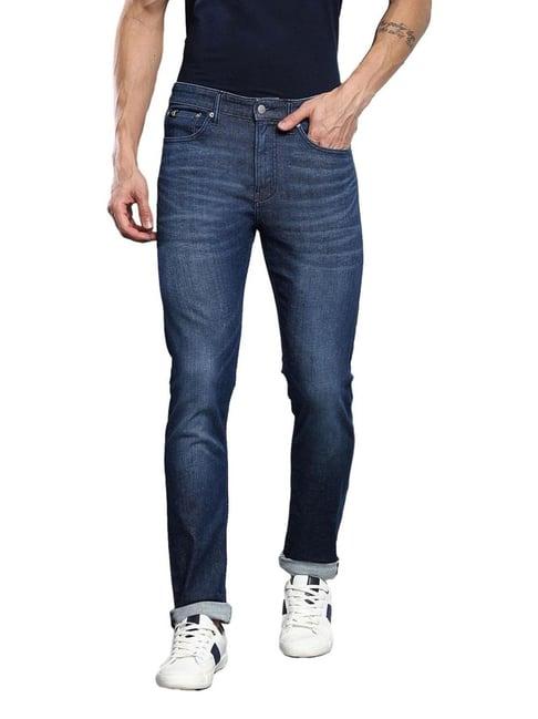 calvin klein dark blue skinny fit jeans