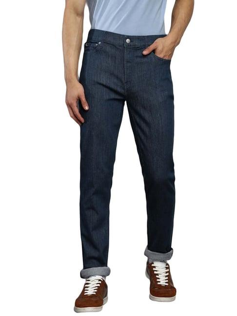 calvin klein jeans blue cotton slim fit jeans