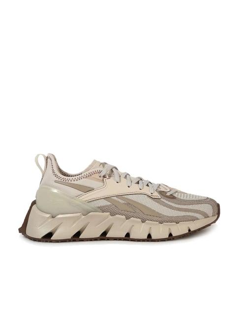 reebok women's zig kinetica 3 beige running shoes