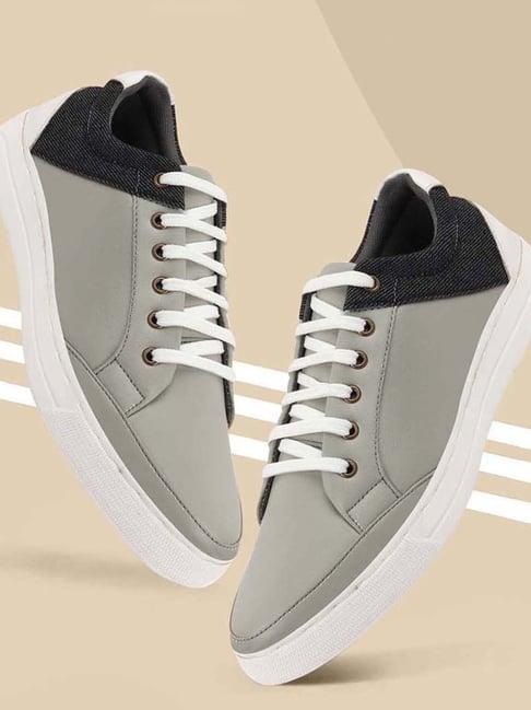 fausto men's grey casual sneakers