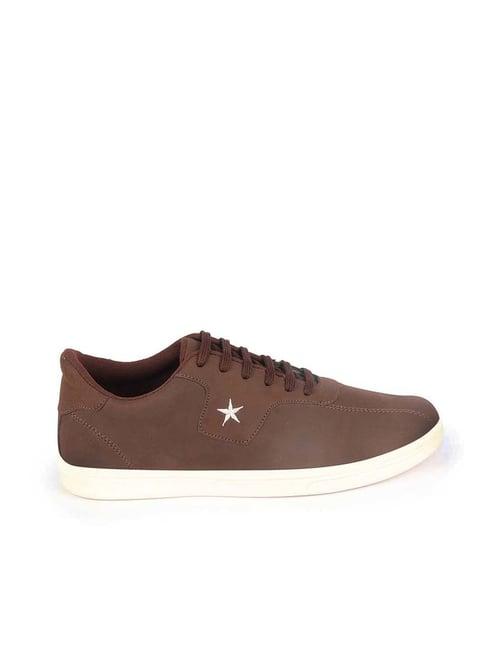 fausto men's brown casual sneakers