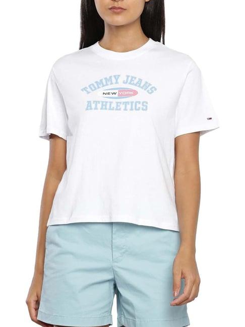 tommy hilfiger white logo regular fit t-shirt