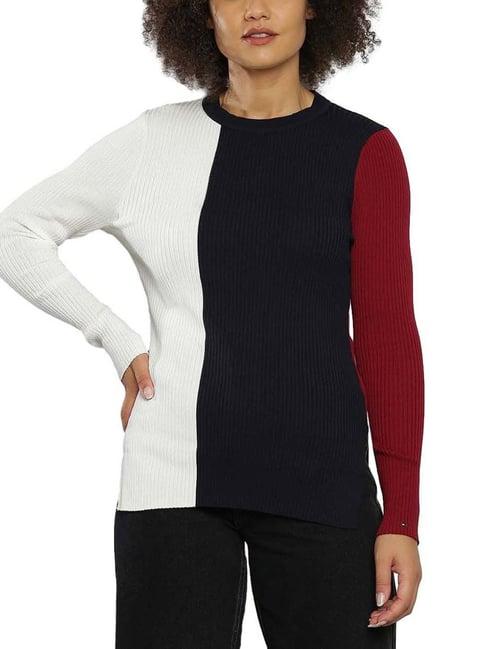 tommy hilfiger multicolor slim fit sweater