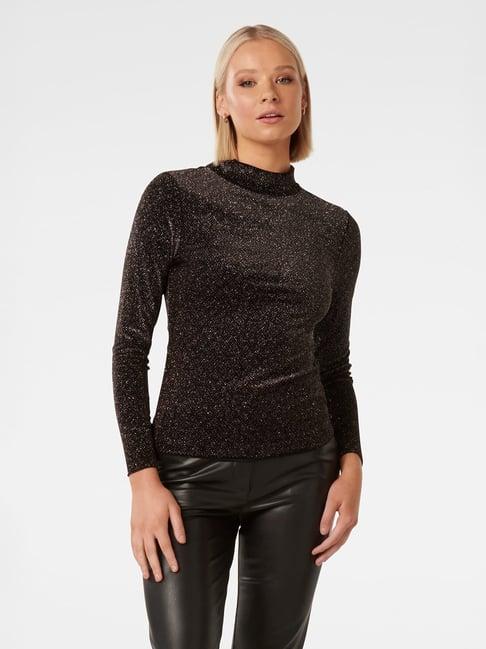 forever new black textured top