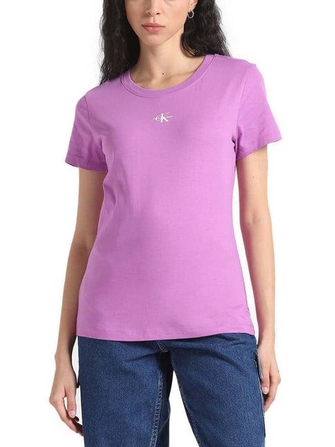 calvin klein iris orchid slim fit t-shirt