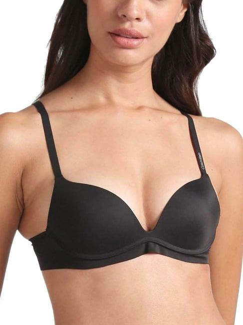 calvin klein underwear black regular fit bra