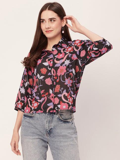 moomaya multicolor floral print shirt