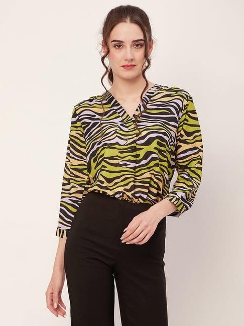 moomaya multicolor animal print shirt