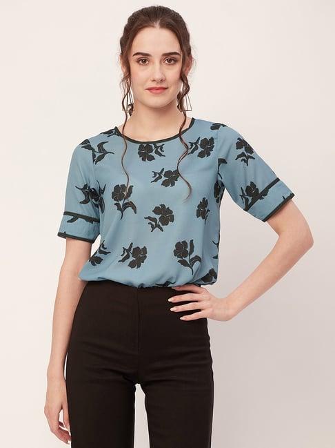 moomaya green floral print top