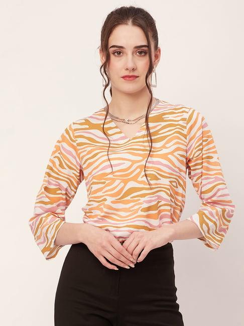 moomaya multicolor animal print top