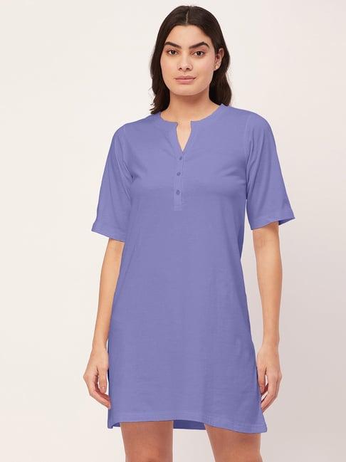 moomaya light blue cotton night dress