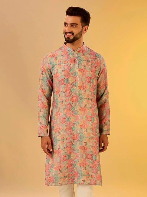 kisah multicolor regular fit printed kurta